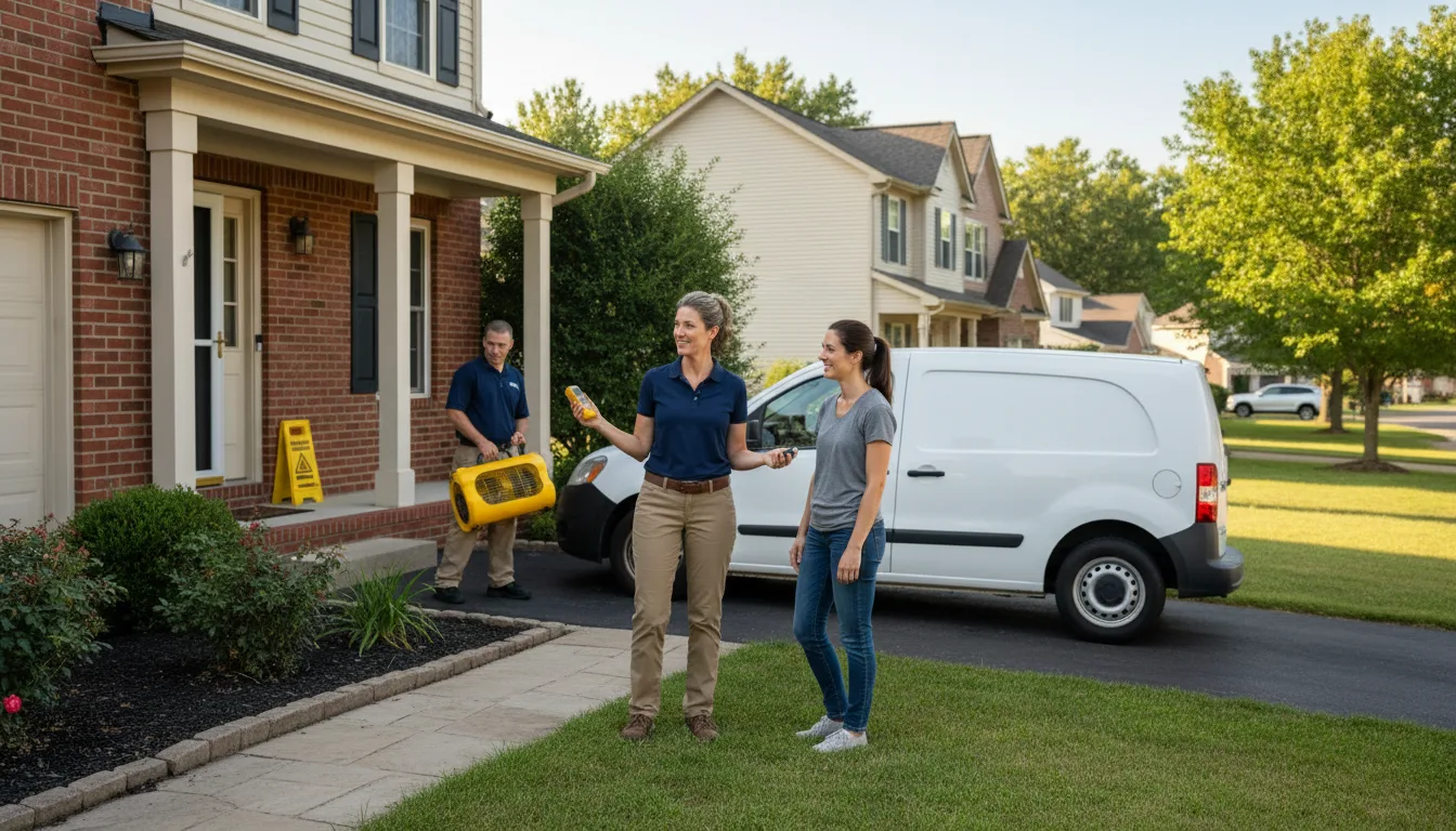 Residential water damage restoration in Belden, MS